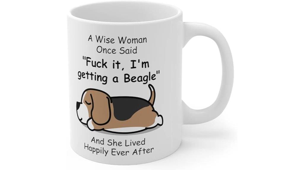 lazy beagle dog mom mug