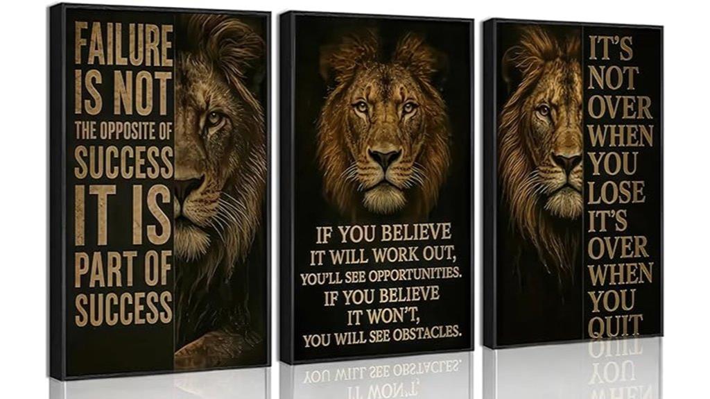 lion wall art set