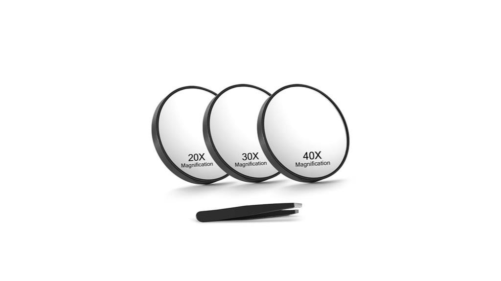 magnifying mirror with accessories