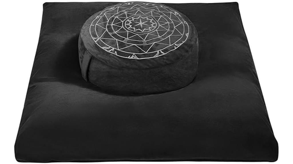 meditation cushion set with velvet