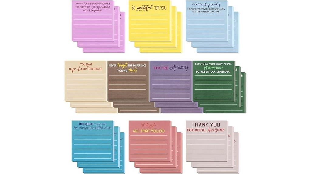 mental health themed sticky notes