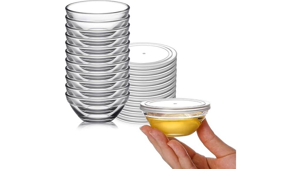 mini glass bowls set