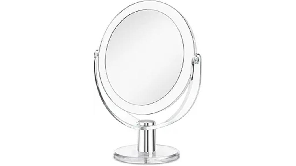 mirror with stand and magnification