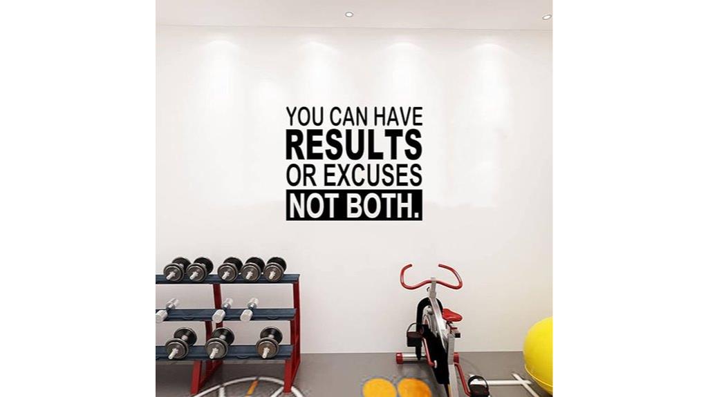 motivational gym wall decal