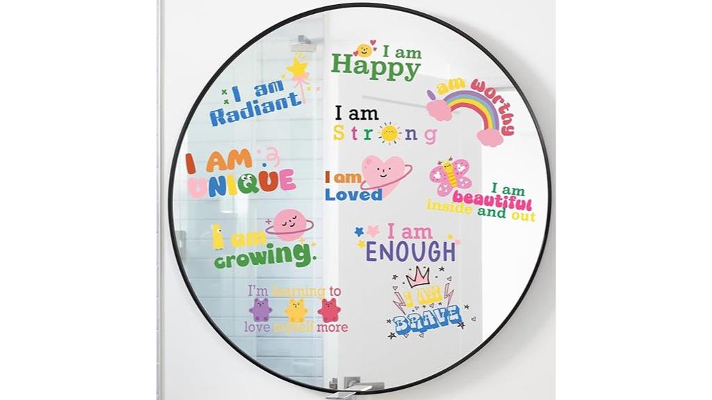 motivational mirror sticker set