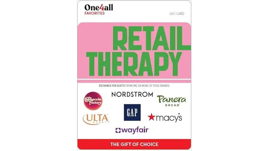 multiple brands gift card