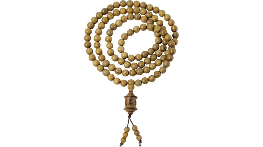 natural green sandalwood mala