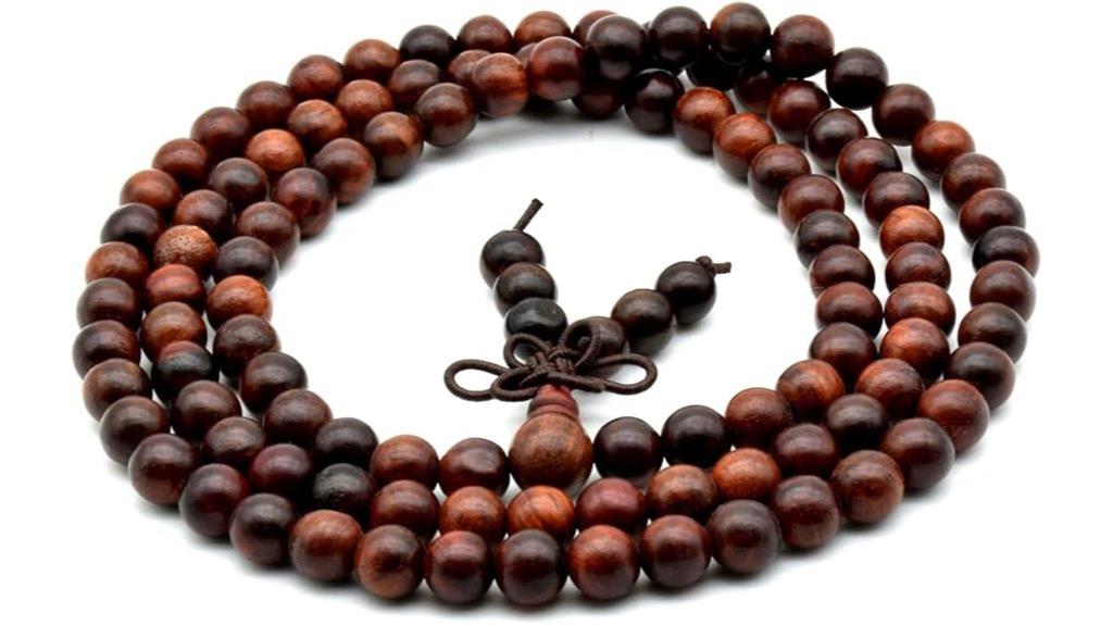 natural rosewood meditation mala