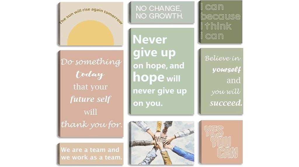 nine inspirational canvas prints