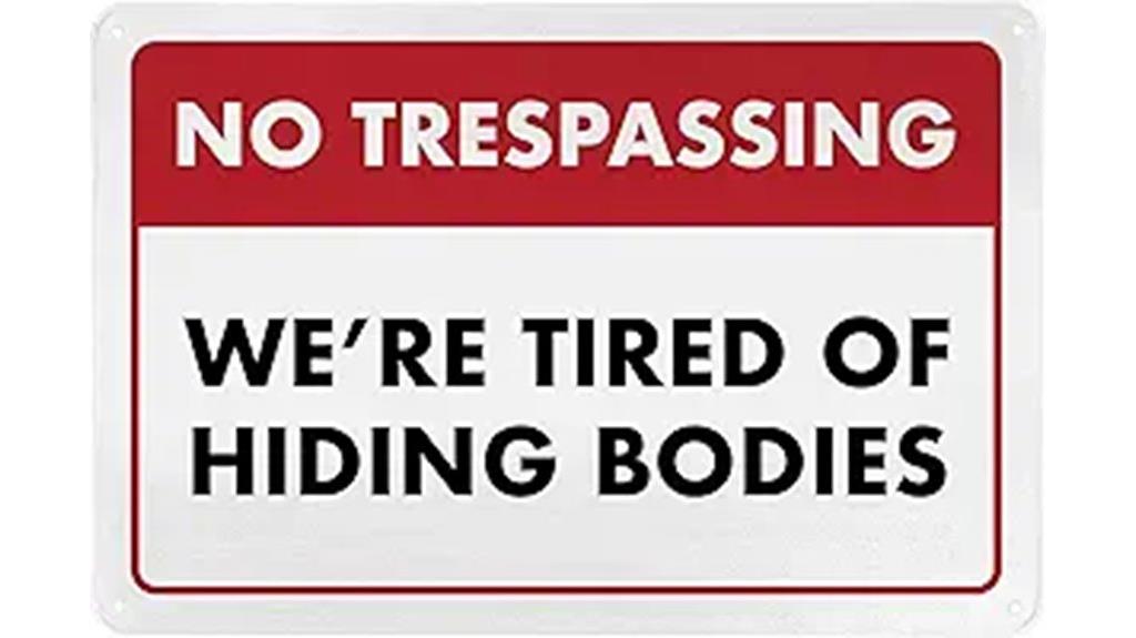 no trespassing halloween sign
