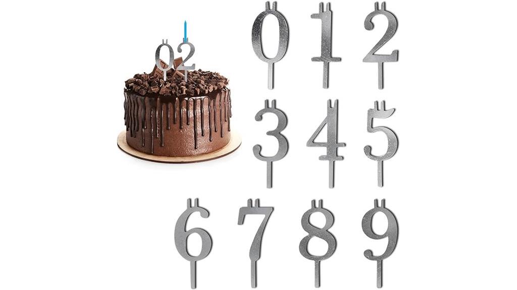 numbered aluminum candle holder