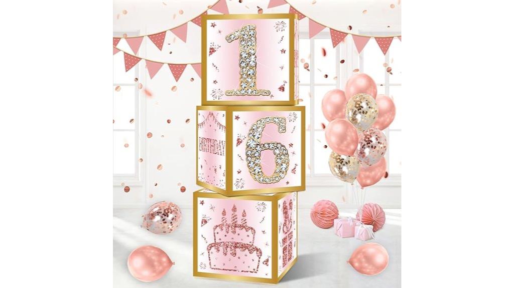 numbered birthday gift boxes