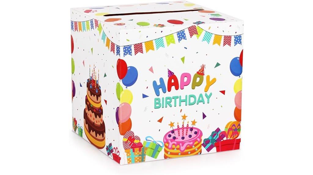 party themed birthday card box