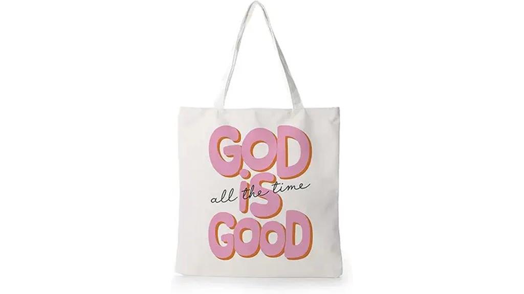 pink preppy canvas tote