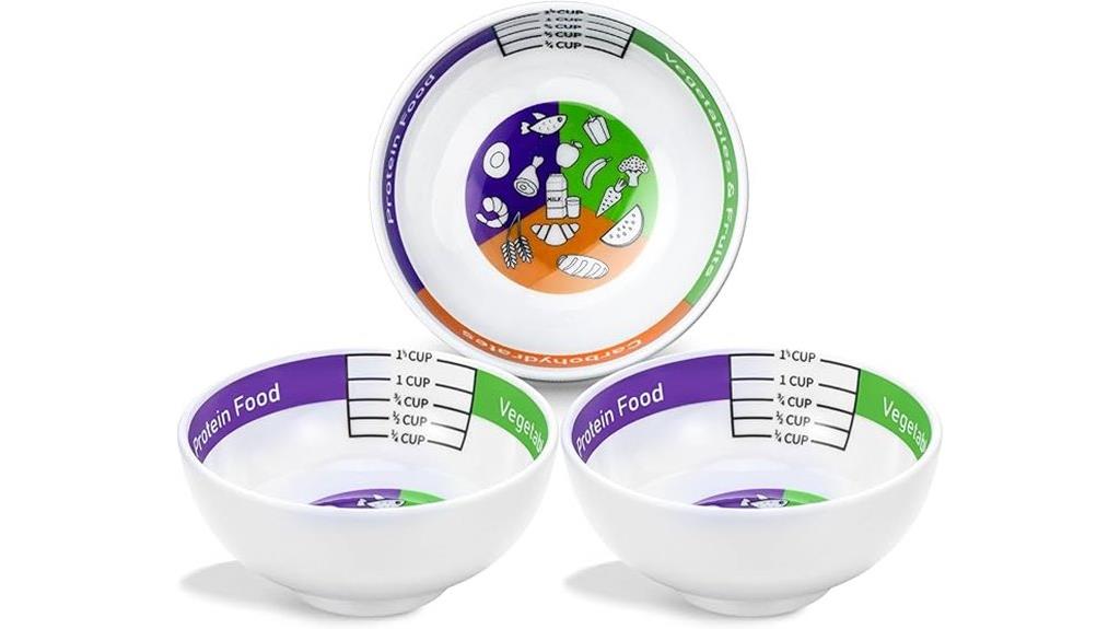 portion control measuring bowls