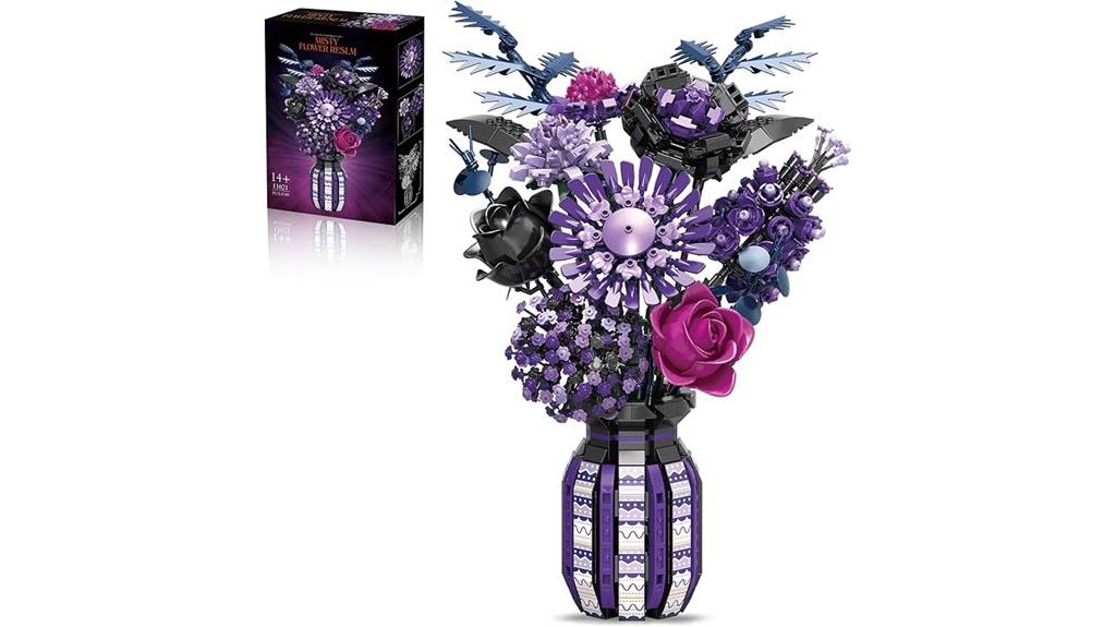purple bouquet lego set