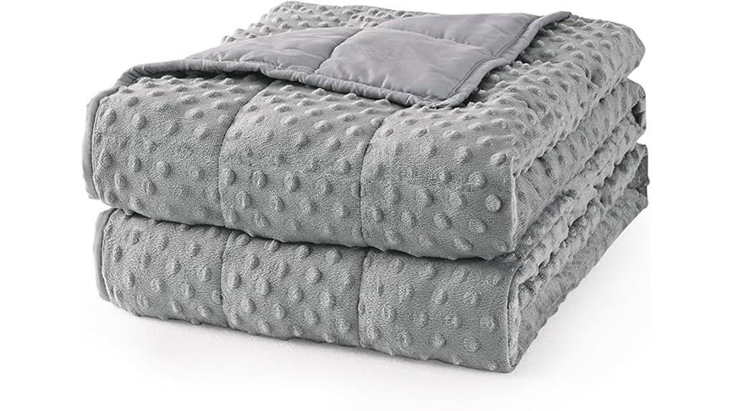 queen sized grey weighted blanket
