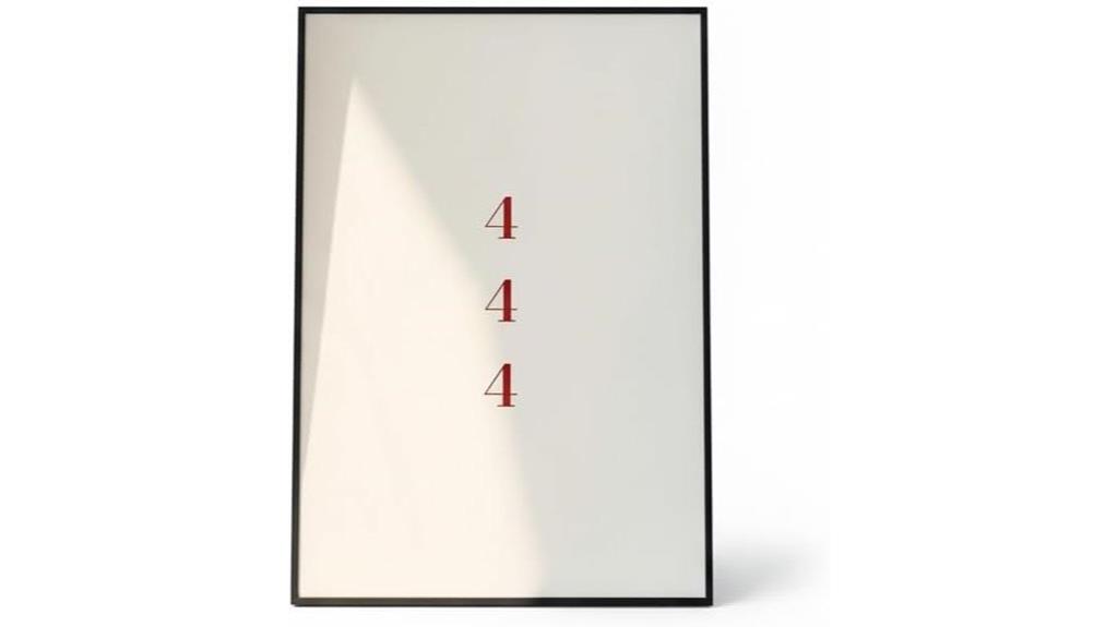 red angel number wall art