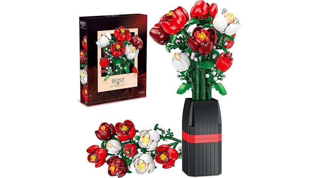 rose bouquet with vase