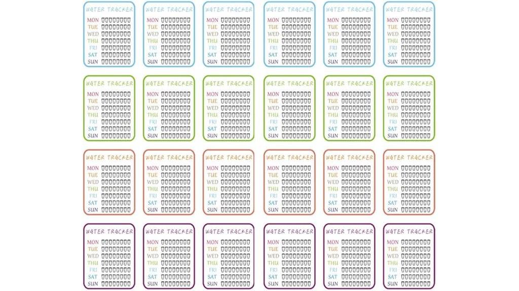 seasonal water tracker stickers
