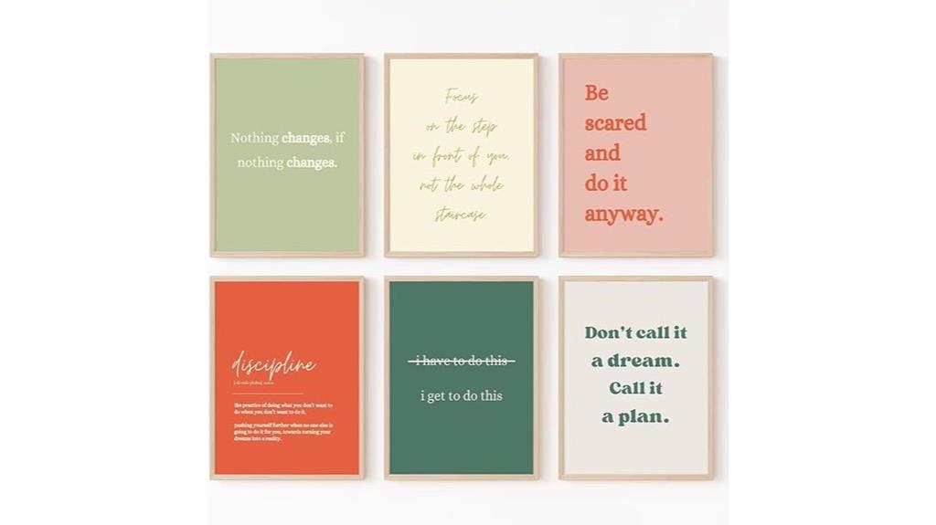set of 6 office posters