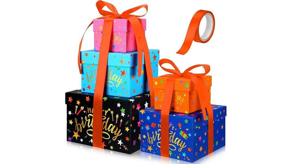 set of five nesting boxes