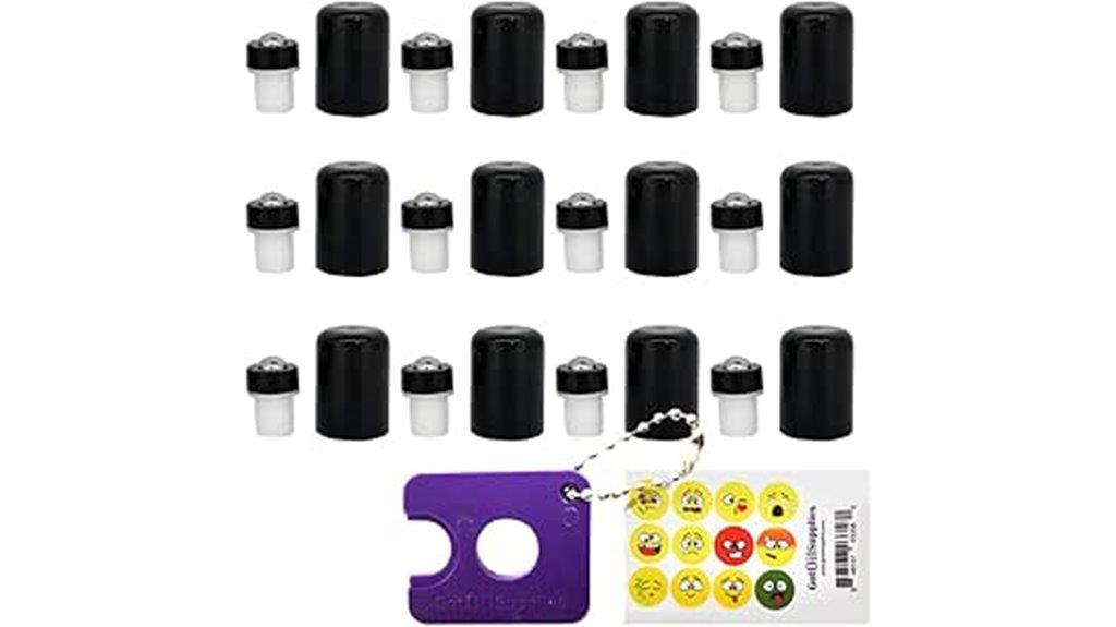 set of twelve essential oil rollers