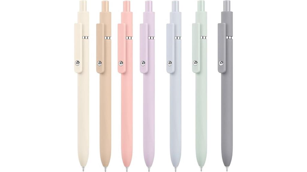 seven pack black gel pens