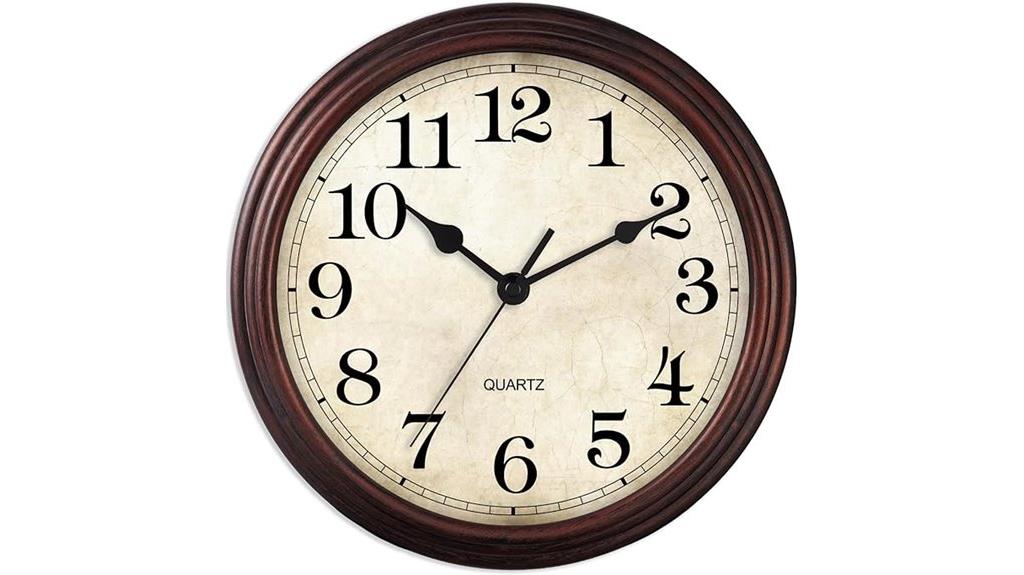 silent 9 inch wall clock