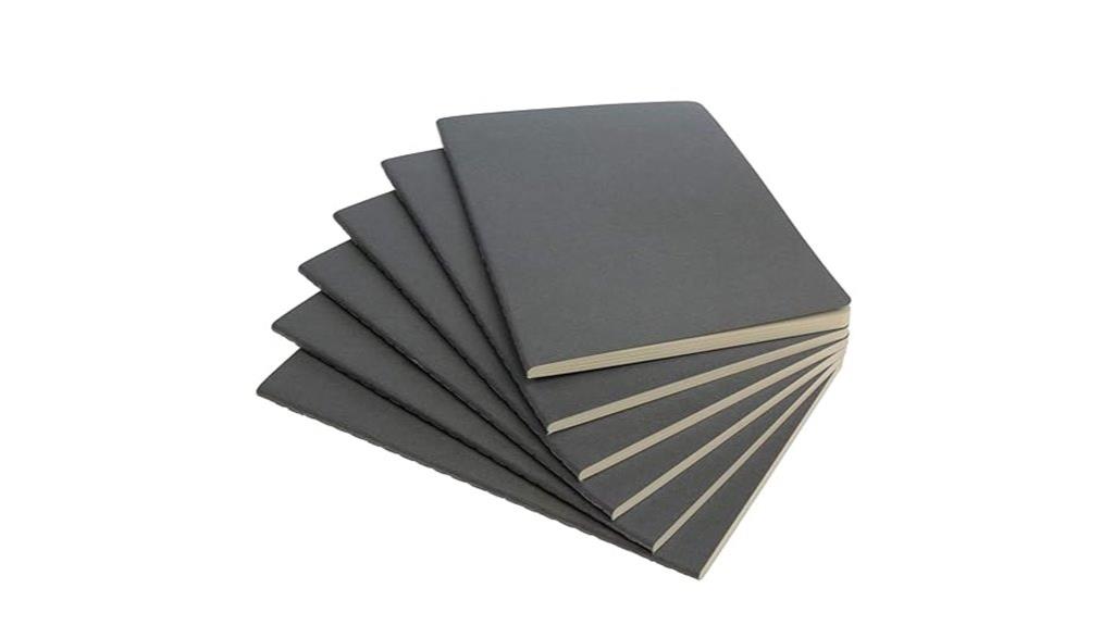 six gray notebook pack