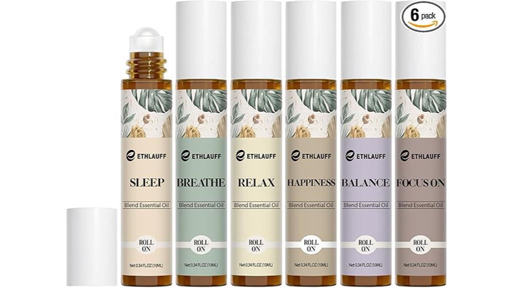 six pack aromatherapy roll ons