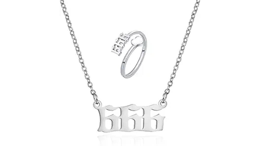 spiritual numerology jewelry set
