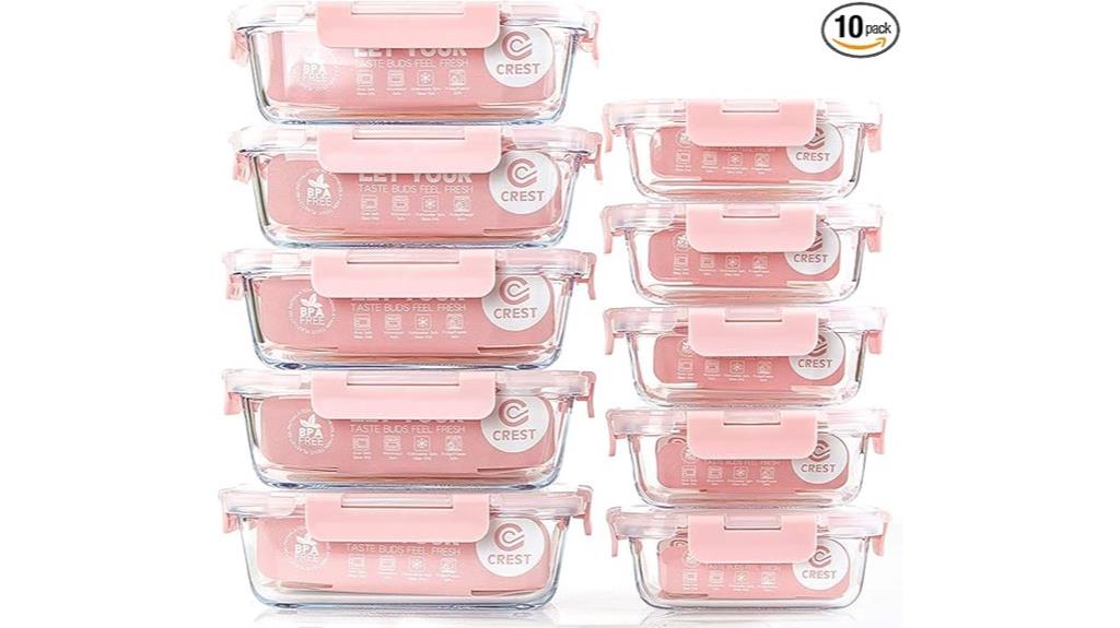ten pack glass containers