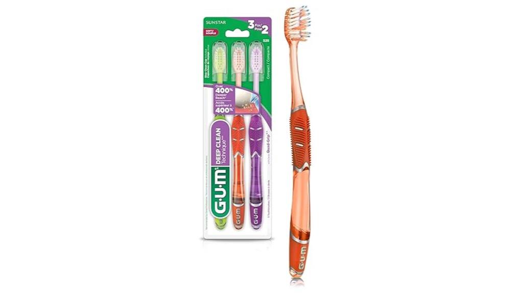 triple pack gum toothbrush