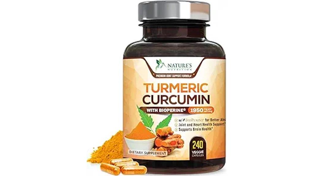 turmeric curcumin supplement capsules