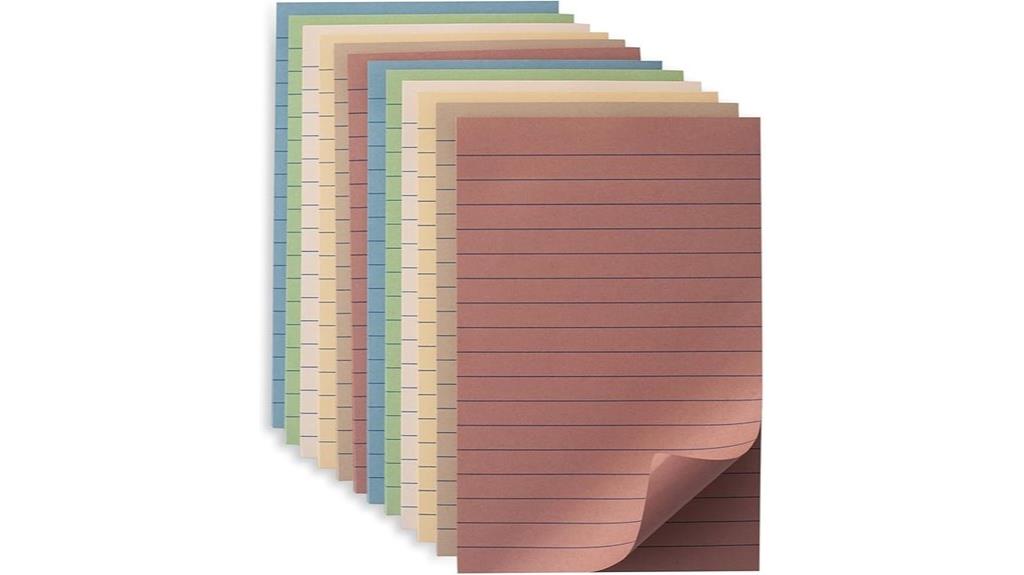 twelve pack ruled stickies