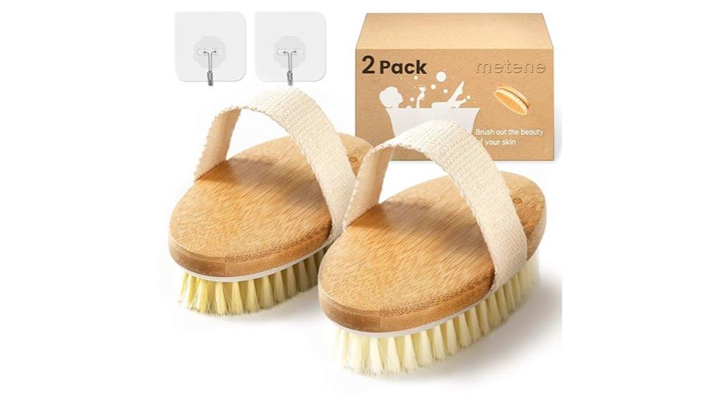 two pack dry body brushes