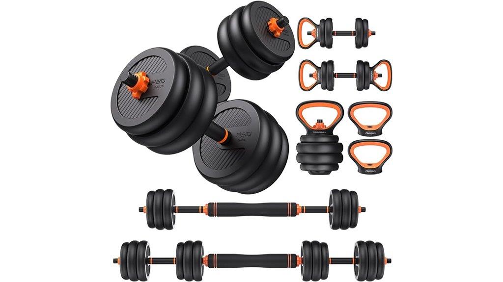 versatile 5 in 1 dumbbells