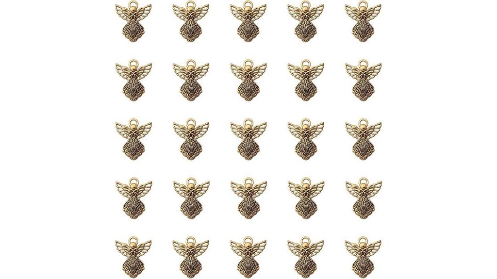 vintage silver angel charms