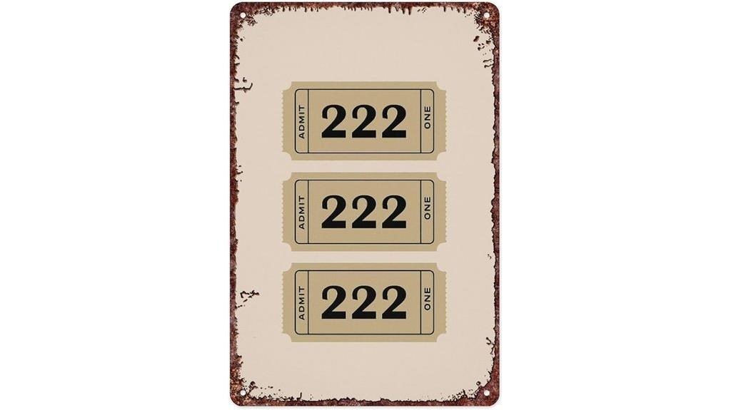 vintage ticket poster sign