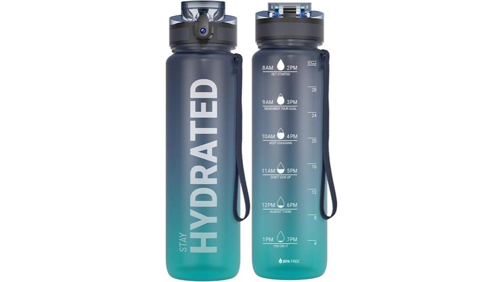 water bottle with time marker