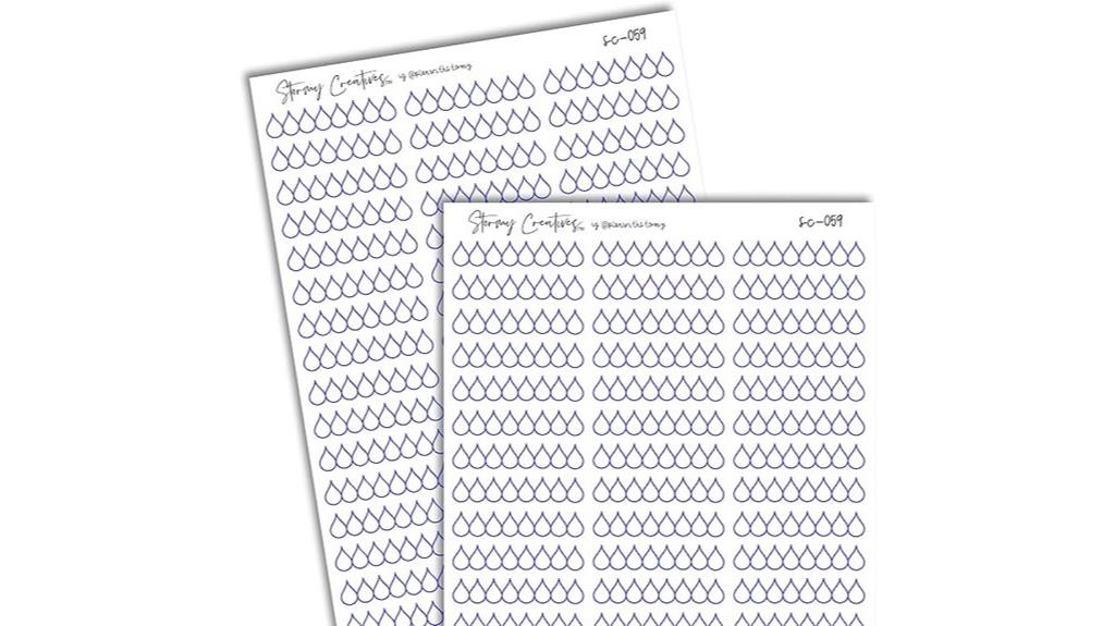 water intake monitoring stickers