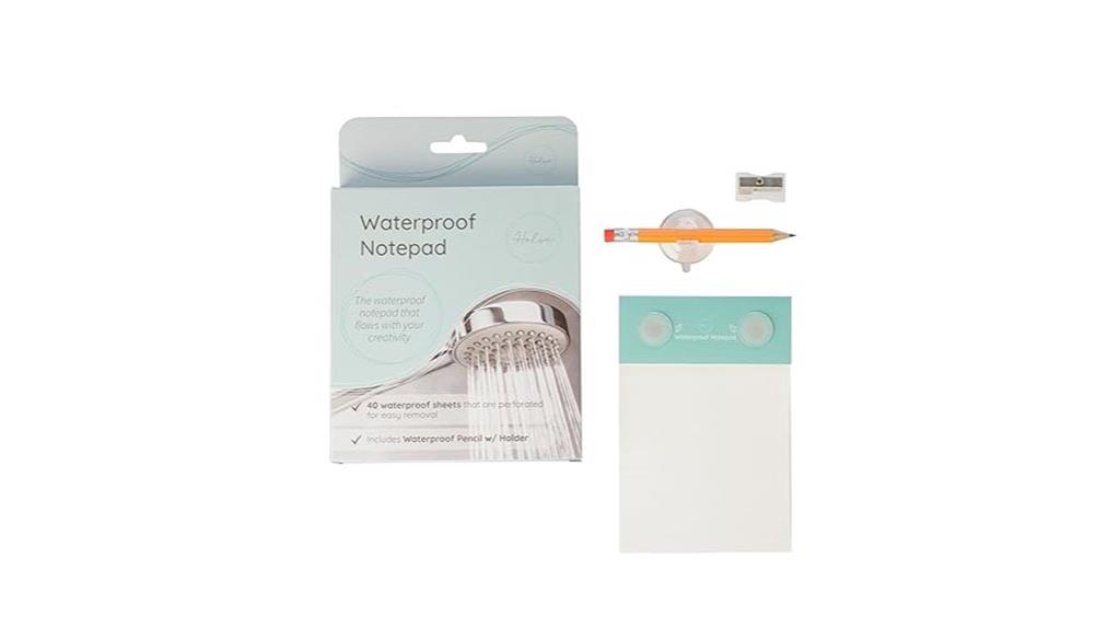 waterproof shower notepad