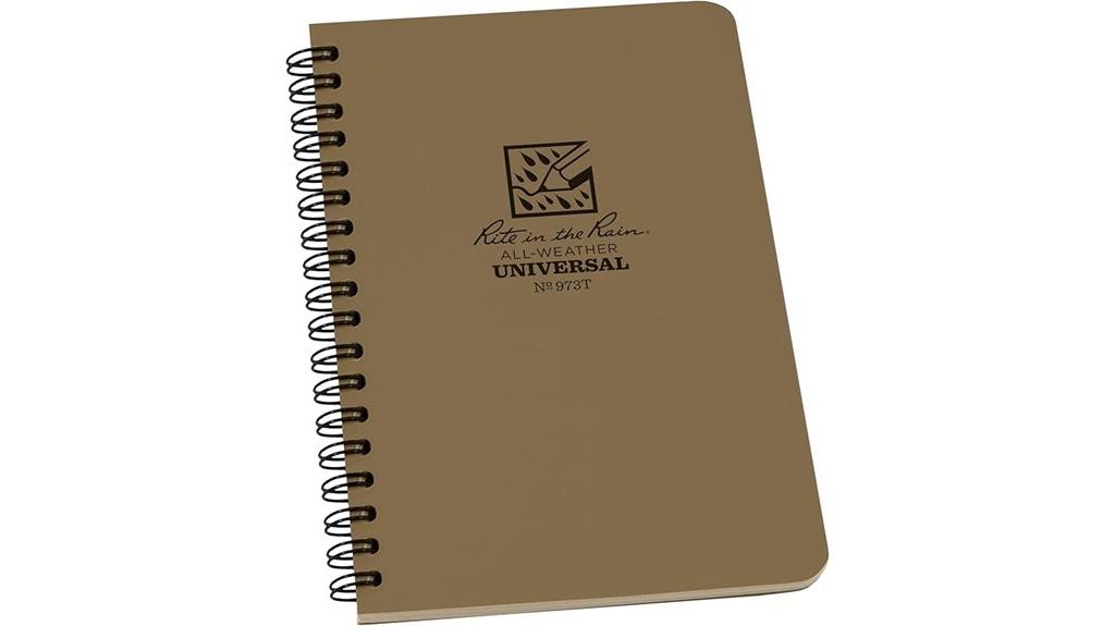 weatherproof spiral notebook