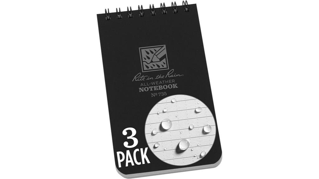 weatherproof spiral notebook pack