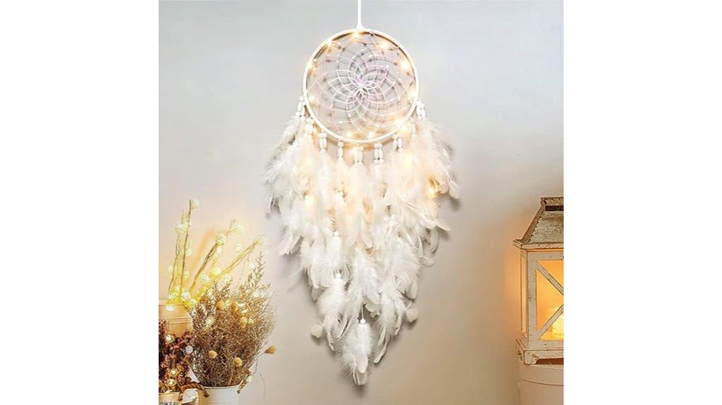 white feather dream catcher