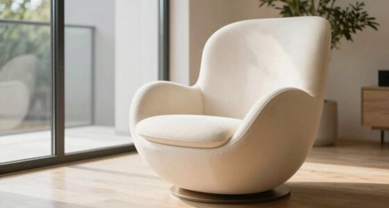 egg chairs dominate indoors