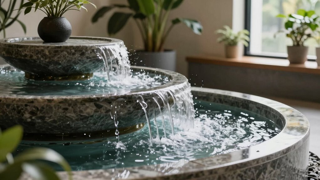 indoor fountains promote calm