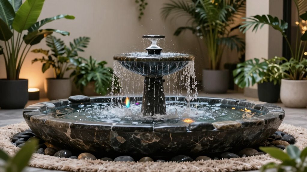 indoor water fountain tranquility