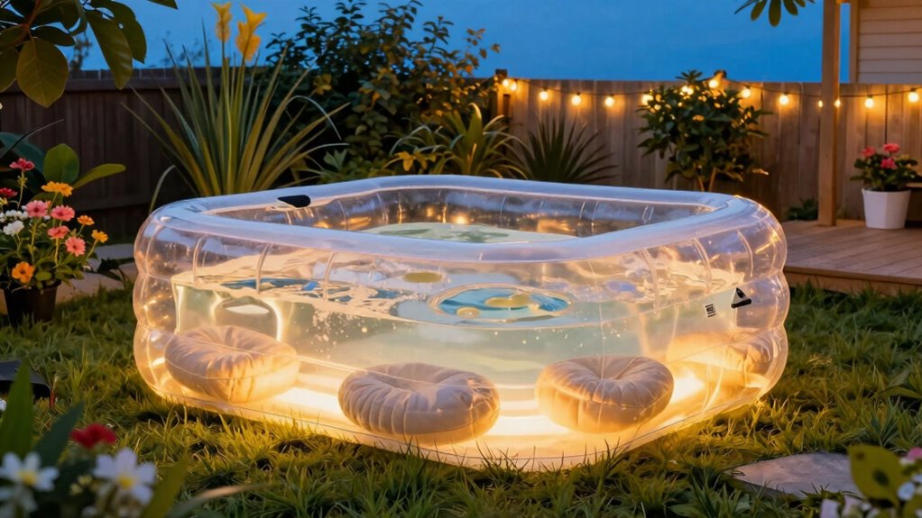 inflatable hot tub features